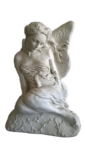 Fairy with Wings Outdoor Statue (13 - Inch) Side View