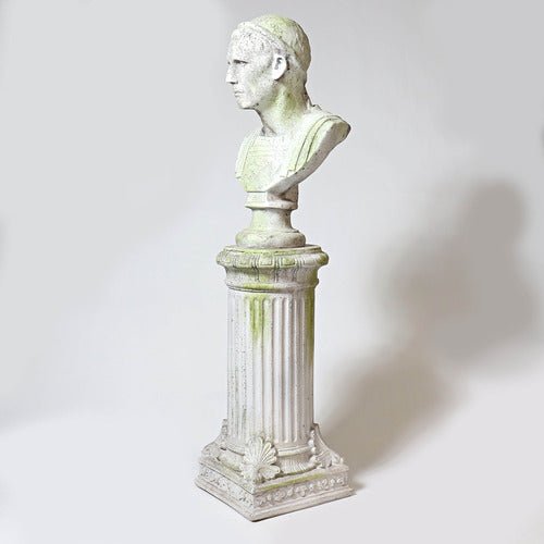 Fancy Bottom Leaf Pedestal Statue (29 - Inch) Side View