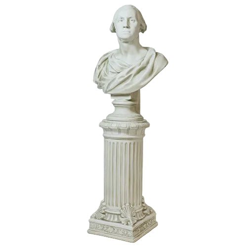 Fancy Bottom Leaf Pedestal Statue (29-Inch)
