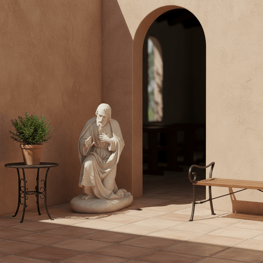 Father Joseph Religious Statue (22 - Inch) Side Angle