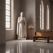 Father Marquette Religious Saint Statue (74 - Inch) Side Angle