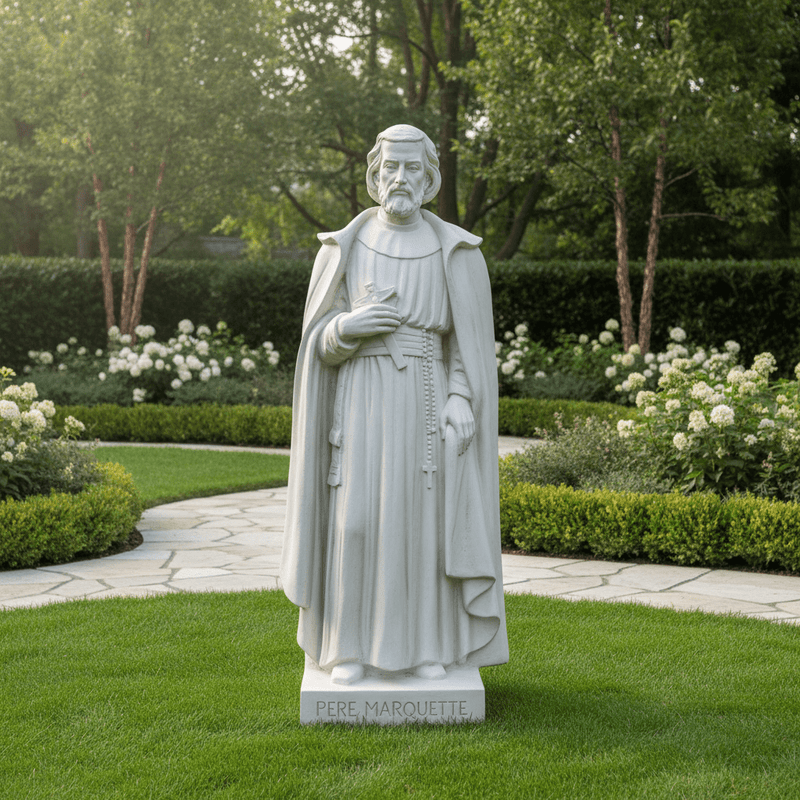 Father Marquette Religious Saint Statue (74 - Inch)