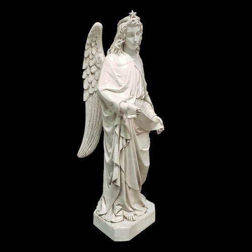 Female Winged Heavenly Angel Outdoor Statue (58 - Inch) Different Angle