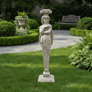 Femme Caryatid Outdoor Statue (53 - Inch) Side Angle