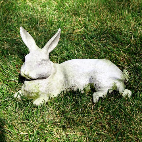 Field Rabbit Garden Statue (7.5 - Inch) Side Angle