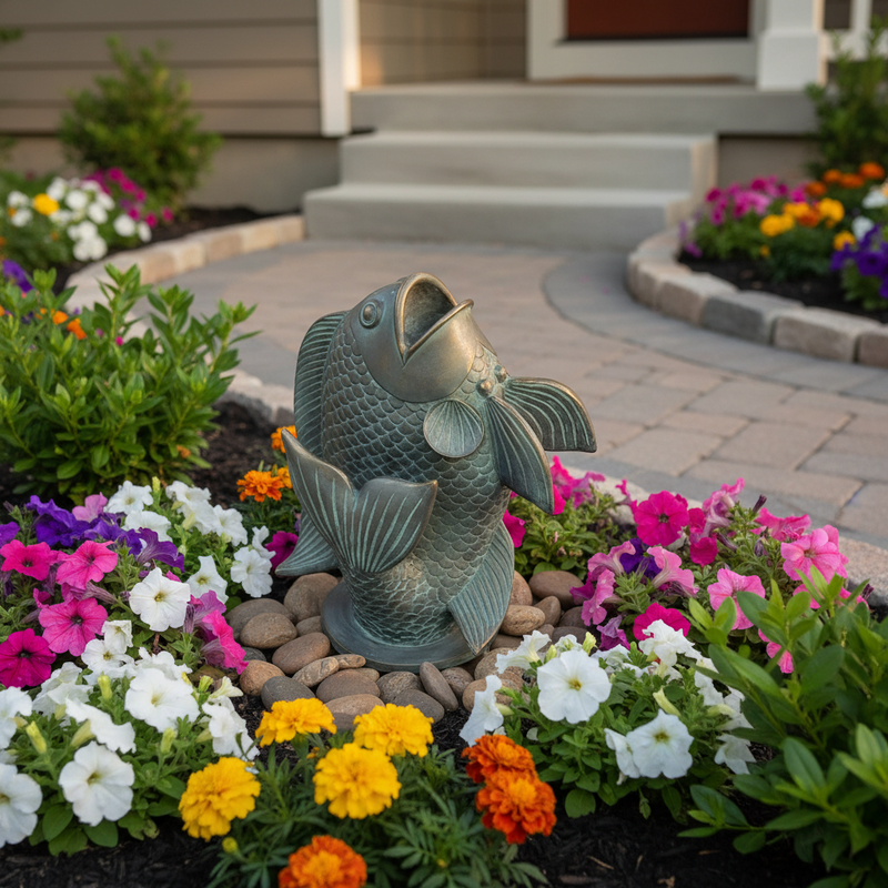 Fish Garden Statue (26-Inch)
