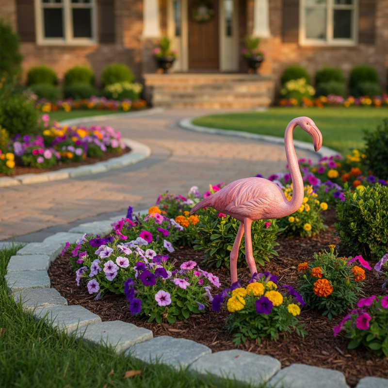 Flamingo Bird Garden Statue (33-Inch)