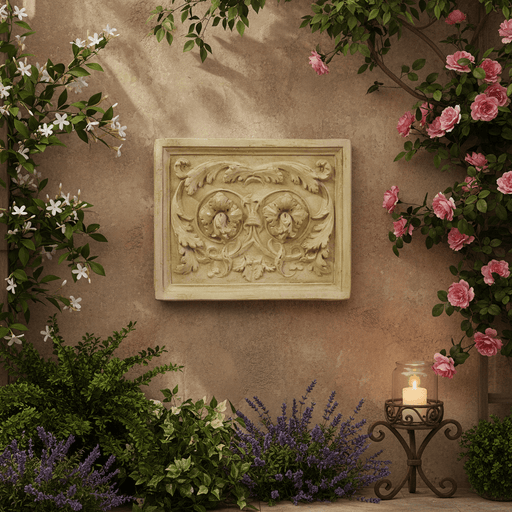 Floral Example Plaque (24.0 - Inch) Side Angle