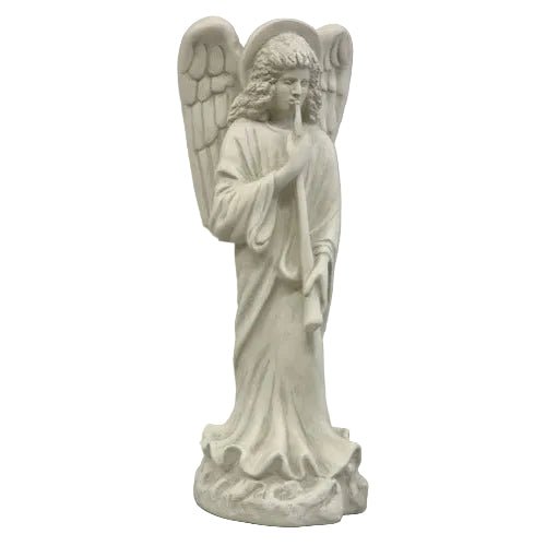 Flute Playing Ceremonial Angel Outdoor Statue (18-Inch)