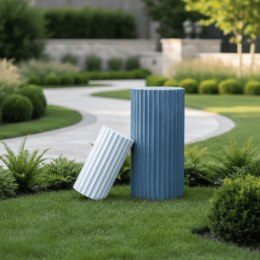 Fluted Shaft Outdoor Statue (15.5 - Inch) Side Angle