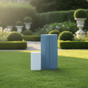 Fluted Shaft Outdoor Statue (6 - Inch) Side Angle