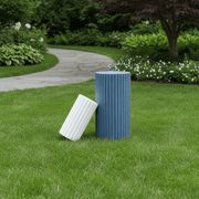 Fluted Shaft Outdoor Statue (6 - Inch) Side Angle