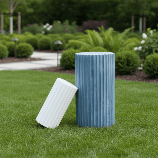 Fluted Shaft Outdoor Statue (9 - Inch) Side Angle