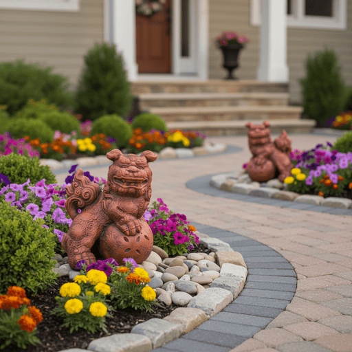 Foo Dog Garden Statue (10-Inch)