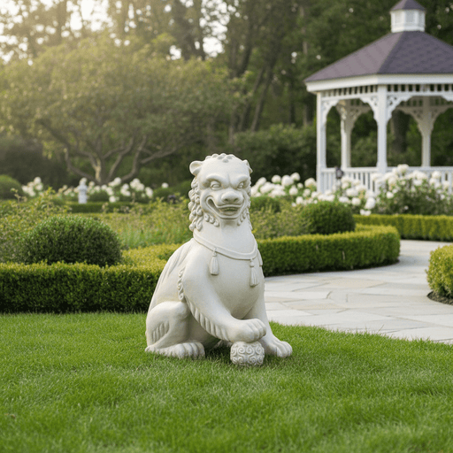 Foo Dog With Right Paw Upstatue (35-Inch)