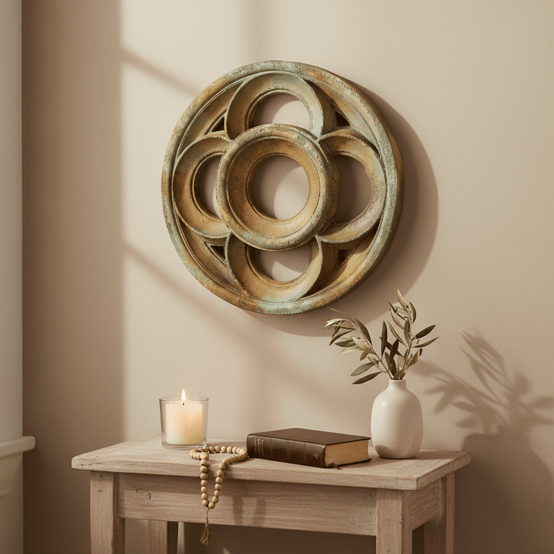Four Lobed Framework Outdoor Plaque (36.0 - Inch)