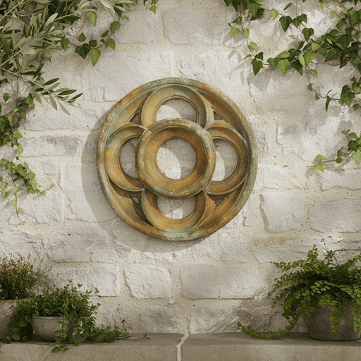 Four Lobed Framework Outdoor Plaque (36.0 - Inch) Side Angle