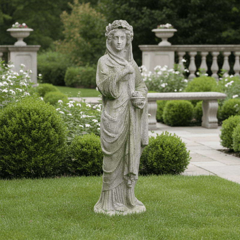 Four Seasons Winter Statue (45 - Inch) Side Angle