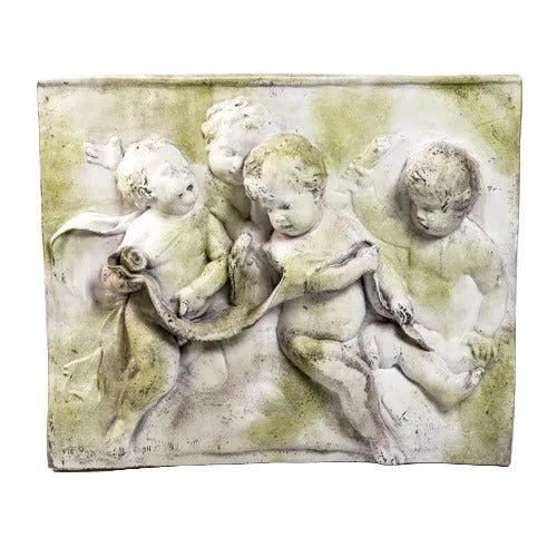 Four Singing Cherubs Outdoor Statue (33 - Inch) Side View
