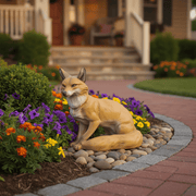Fox Garden Statue (16 - Inch) Side Angle