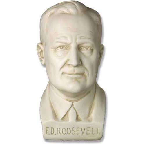 Franklin D Roosevelt Bust Display Decor (9 - Inch)