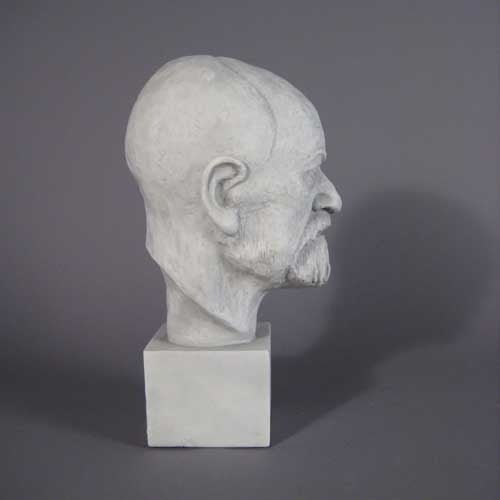 Freud Head on Block Bust Display Decor (14 - Inch) Other Angle