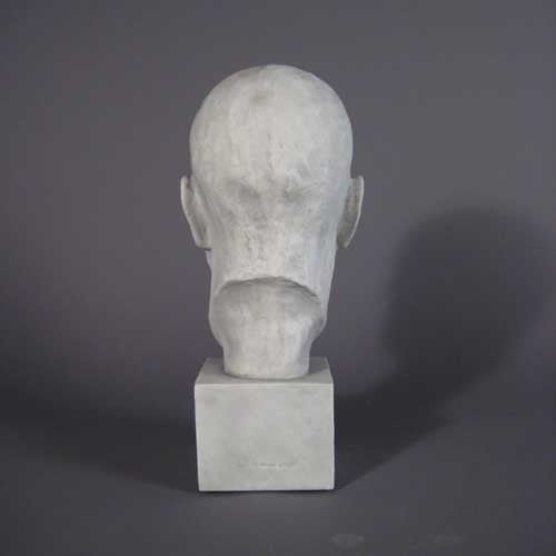 Freud Head on Block Bust Display Decor (14 - Inch) Side Angle