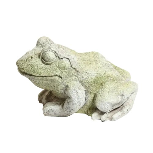 Frog Garden Statue (10 - Inch) Side View