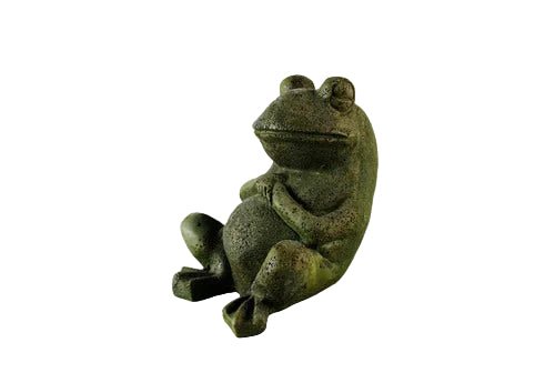 Frog Garden Statue (7 - Inch) Side View