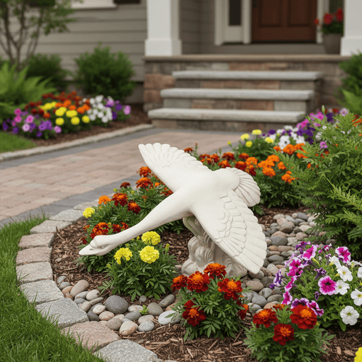 Gander Bird Garden Statue (7-Inch)