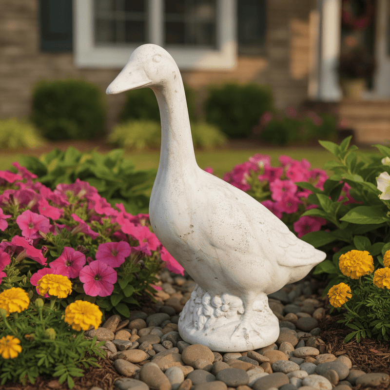 Garden Goose Statue (22.5 - Inch) Side Angle