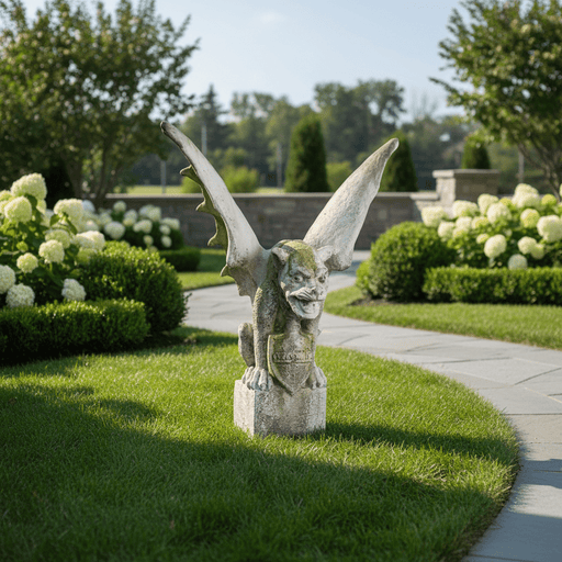 Gargoyle Of Lyon Giant Statue (48 - Inch) Side Angle