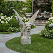 Gargoyle Of Lyon Giant Statue (60 - Inch) Side Angle