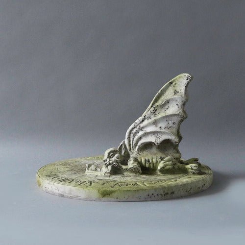 Gargoyle Sundial W Statue (12 - Inch) Side Angle