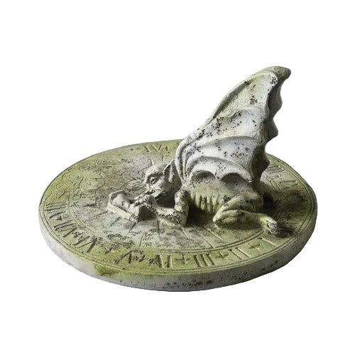 Gargoyle Sundial W Statue (12 - Inch) Side View