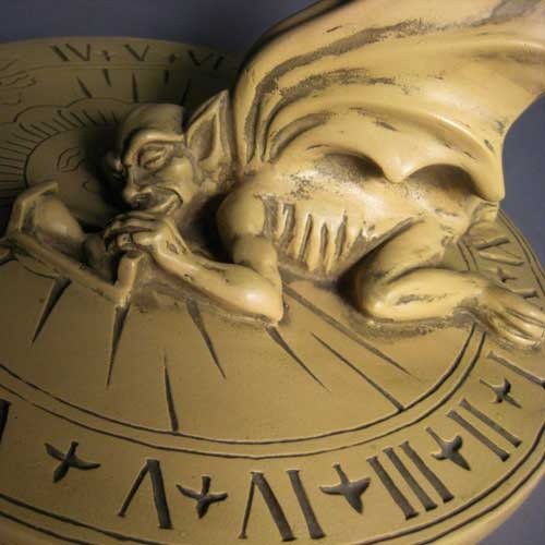 Gargoyle Sundial W Statue (12-Inch)