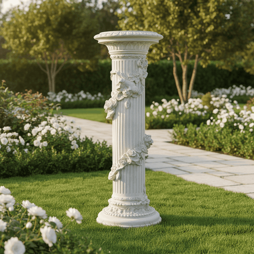 Garland English Pedestal Statue (40 - Inch) Side Angle