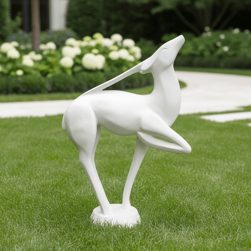 Gazelle Garden Statue (38 - Inch) Side Angle