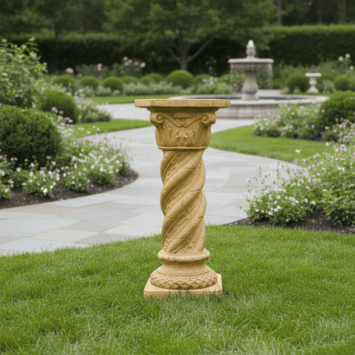 Genoa Column Outdoor Statue (28.5 - Inch) Side Angle