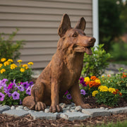 German Shepherd Dog Garden Statue (13 - Inch) Side Angle