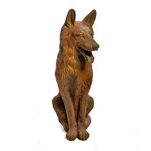 German Shepherd Dog Garden Statue (30 - Inch) Side View