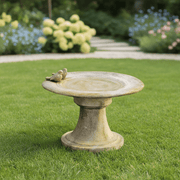 Giannola Birdbath W Finches Statue (22 - Inch) Side Angle
