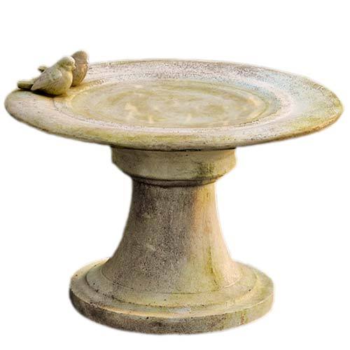 Giannola Birdbath W Finches Statue (22 - Inch) Side View
