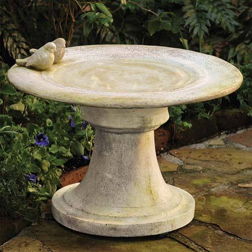 Giannola Birdbath W Finches Statue (22 - Inch)