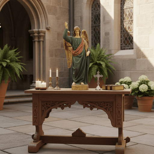 Glorious Angel Outdoor Statue (25 - Inch) Side Angle