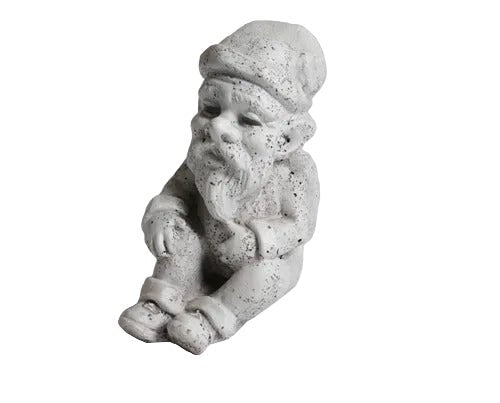 Gnome Sitting Statue (8 - Inch) Side View