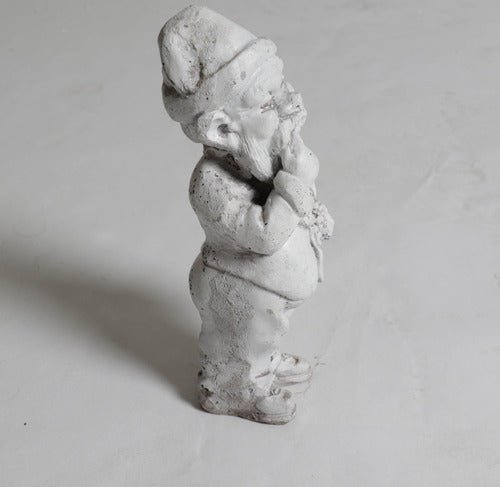 Gnome Thinker Statue (12 - Inch) Side Angle