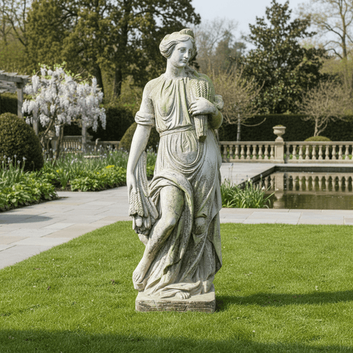 Goddess Of Fall Season Statue (66 - Inch) Side Angle