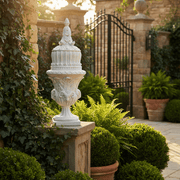 Goldman Finial Outdoor Statue (60 - Inch) Side Angle