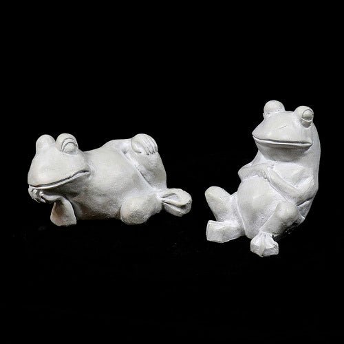 Gossip Frog Garden Statue (6.5 - Inch) Different Angle